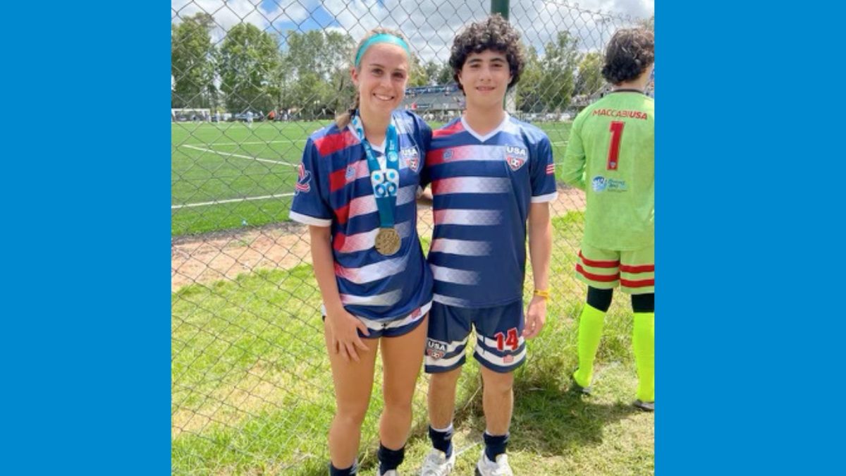 Peyton O’Shaughnessy and Sammy Goldstein at Maccabi.